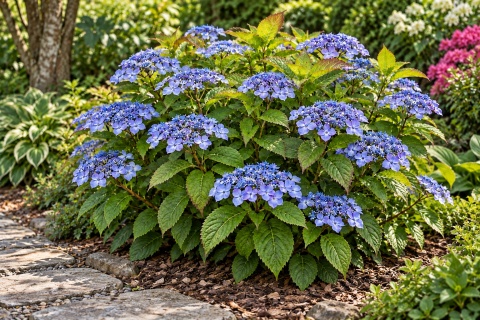 Hortensja piłkowana 'Veerle' - Hydrangea serrata 'Veerle'