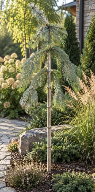 Świerk Engelmanna ‘Bush’s Lace’ szczepiony na pniu – Picea engelmannii