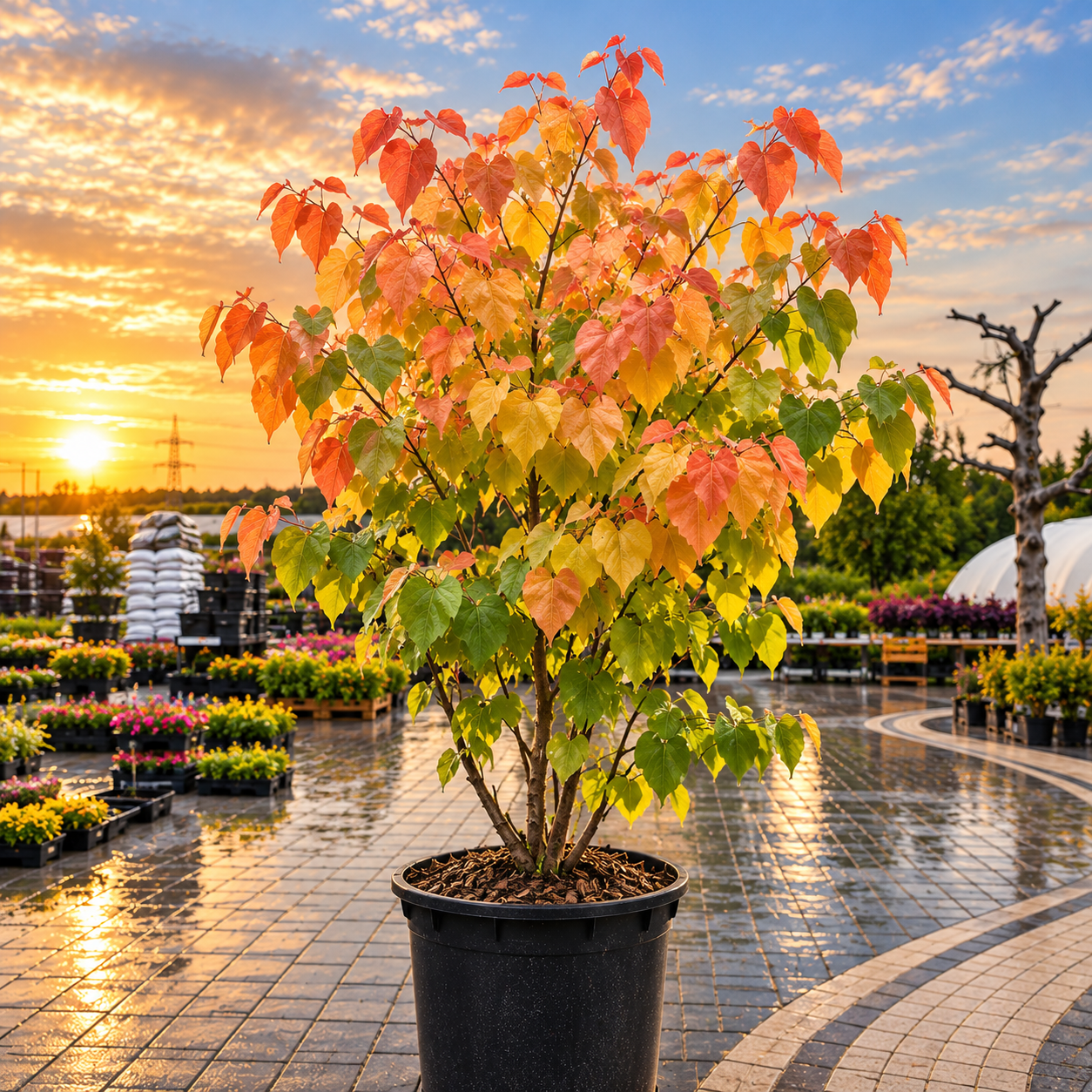 Judaszowiec kanadyjski The Rising Sun – Cercis canadensis – Szkółka Fałdowie